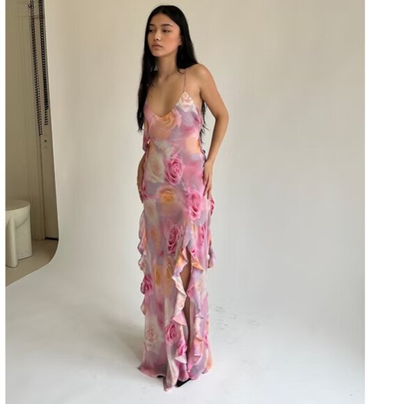 For Love And Lemons Dresses & Skirts - For Love and Lemons Roses Floral Maxi Dress Size XL NWT!